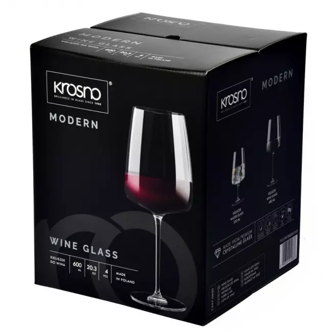 Kieliszki do wina Krosno Modern 750 ml opakowanie